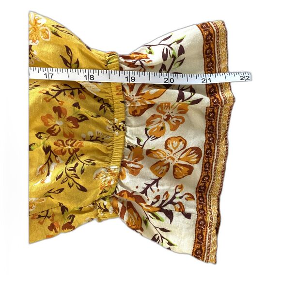 Umgee Floral Border Print Layered Mini Dress Summer Boho A‑Line Sz S - Picture 5 of 15